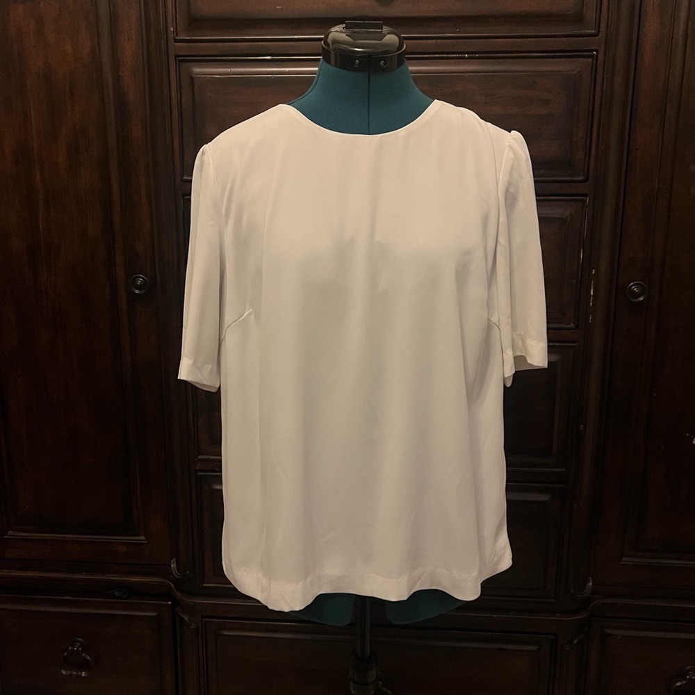 Classic White Bridal Button Women's Blouse